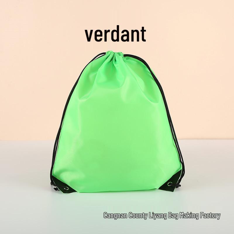 Colorful Polyester Handheld and Shoulder Strap Drawstring Bag for Storage and Sports