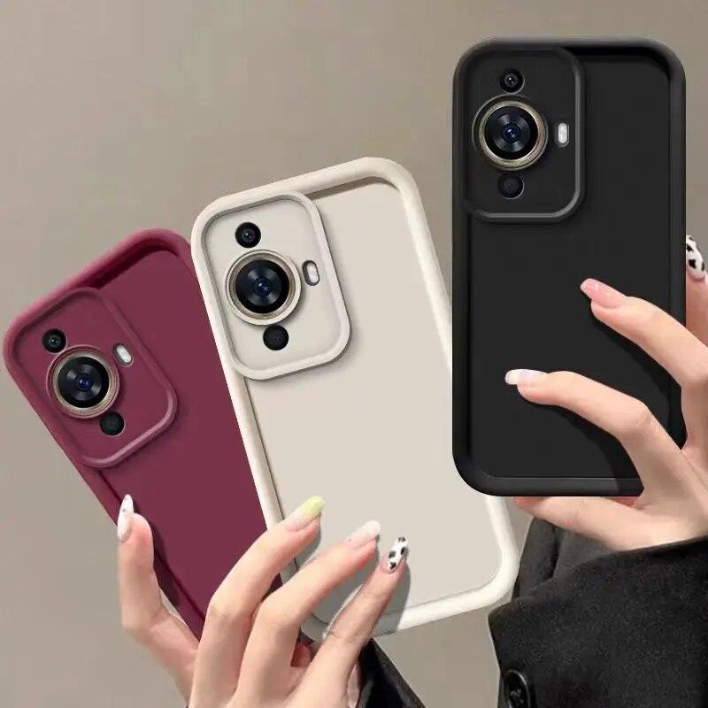 Camera Protect silikonové pouzdro pro Huawei Nova 11 12 Pro 10 9 SE 8 7 Y91 Y90 Y70 Plus Y71 Y61 P60 P50 P30 Honor 100 90 80 70 Zadní kryt z měkkého TPU