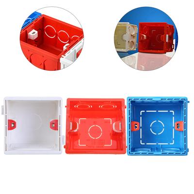 Caja trasera de montaje tipo 86 para interruptor de pared y enchufe de PVC a prueba de polvo Interruptor simple blanco Caja inferior