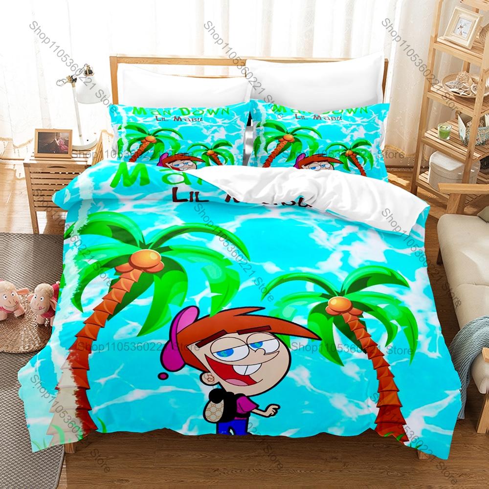 Viral Meme Rap Artist Lil Mabu Hit Song Graphic Hip Hop Bedding Set Duvet Cover With 2 Pillowcases Teen Urban Bedroom Decor