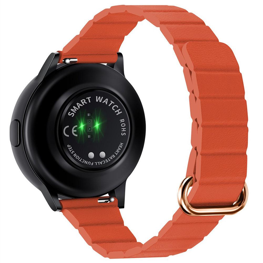 20mm Slim Magnetic Strap for Samsung Galaxy Watch7/6/5 44mm 40mm/5 Pro 45mm Microfiber Leather Watch Band Reverse Buckle Design