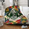 1pc Slytherin Crest Cartoon Blanket,Portable Throw for Travel & Camping, All Season Cozy Blanket,Ideal Gift