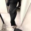 High-necked knitted dress for women's autumn and winter new slim-fitting and thin bottom with hip-wrapped long skirt