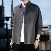 Frühling Herbst Herren Baumwolle Casual Shirts Hohe Qualität Einfarbig Drehen Unten Kragen Lose Mode Jugendliche Vitalität Shirts Männer