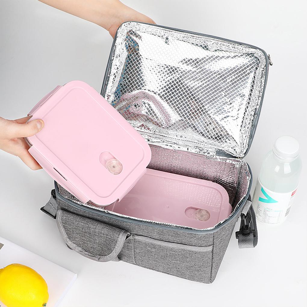 Cloth Lunch Bag Cooler Box Thermal Insulated For Office Men Thermal Lunch Box For Meal Food Storage