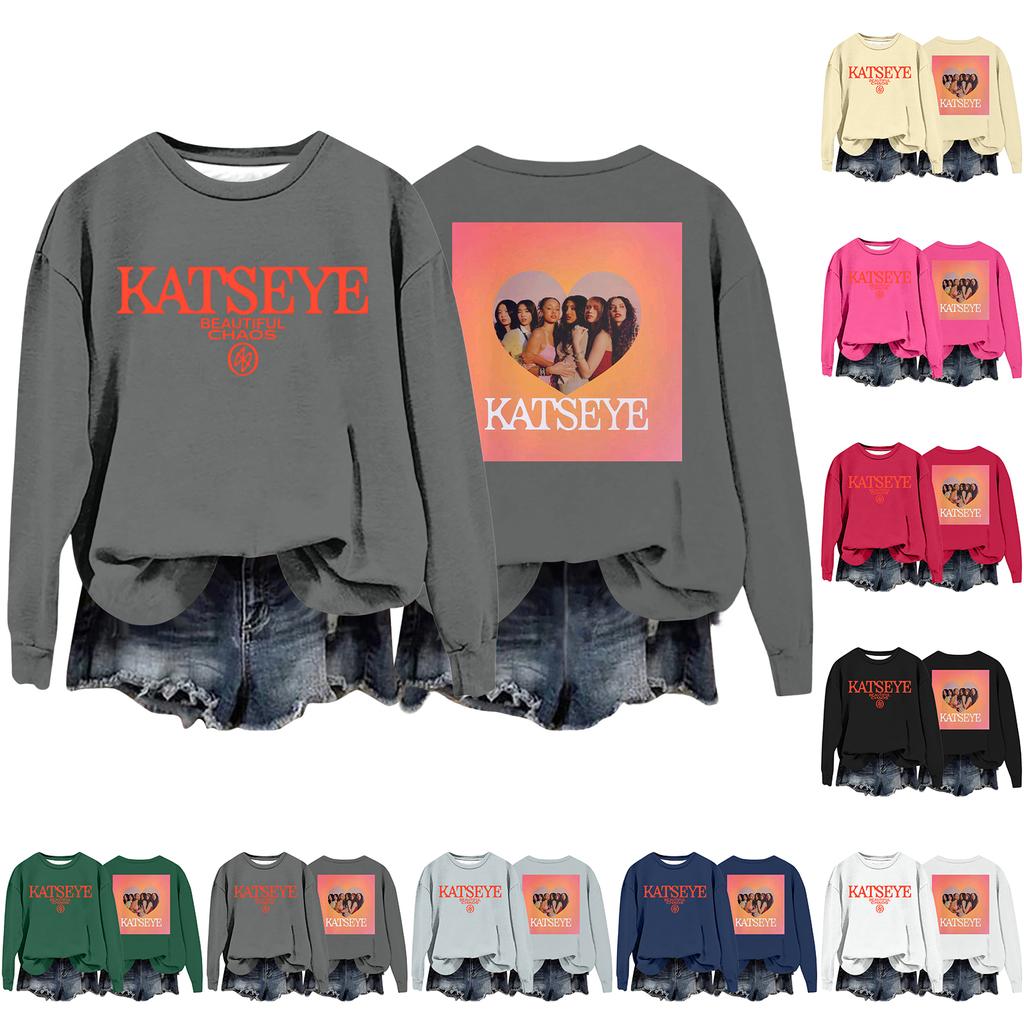 Women's Fashion Casual Long Sleeve Loose Printed Sweatshirt