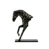 Creative Resin Horse Ornament with Base Vintage Animal Sculpture Craft Living Room Office Horse Ornament Home Decoration Gift
