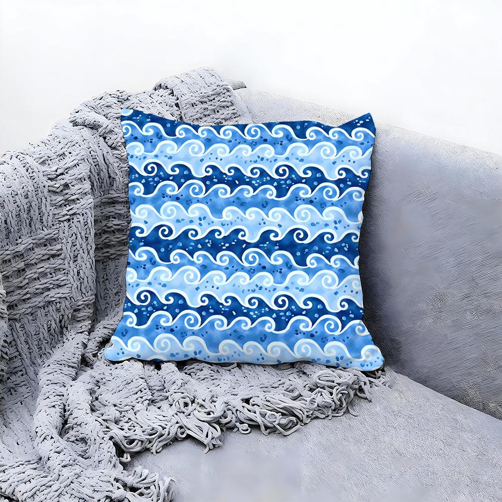 Stylish Creative Print Design Cushion Cover Premium Comfort Reversible Pillow Cove In One Design for Any Room Car Interior
