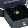 Octagonal Eternal Rose Box with Drawer, Valentine's Day Gift for Her, Portable Keepsake Storage for Earrings Rings Necklaces