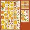 9pcs/pack Thanksgiving Window Stickers Fall Harvest Them PVC Autumn Window Clings Turkey Pattern DIY Maple Leaf Window Stickers