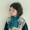 Kids Winter Warm Scarves Children Girl Woolen Knit Short Cross Neck Covers Snood Solid Color Outdoor Windproof Neckerchief