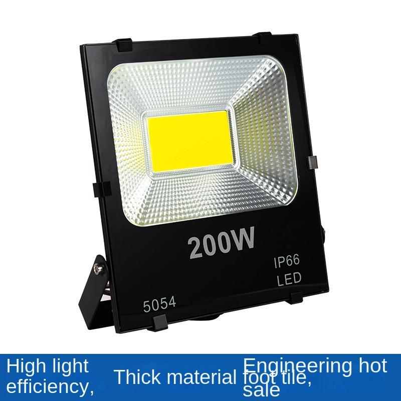LED Floodlight Outdoor Waterproof Lighting High Lumen 50w100w Floodlight Construction Site Light Black Diamond Floodlight