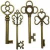 Vintage Key Pendant, Mixed, 12 Pieces/pack, DIY Antique Bronze Key Accessory, Notebook Pendant