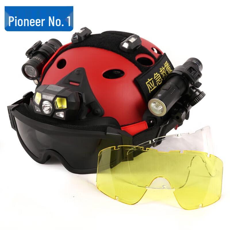 Pioneer No. 1 Water Rescue Helmet with HD Recorder and Strobe Light