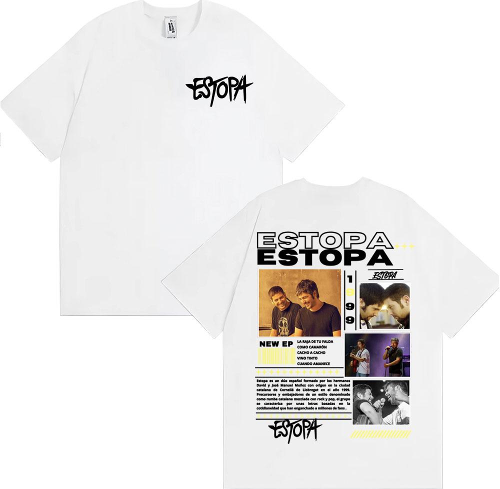Rapper Estopa 1999 Tour Graphics TShirts Unisex Unisex Fashion Hip Hop High Street T Shirt Summer Tops Oversized TShirt Streetwear