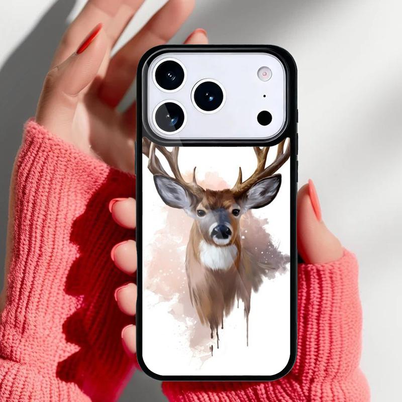 Animal Camo Deer Phone Case for iPhone 17 16 15 14 13 Pro Max Back Cover for 12 11 Pro Coque