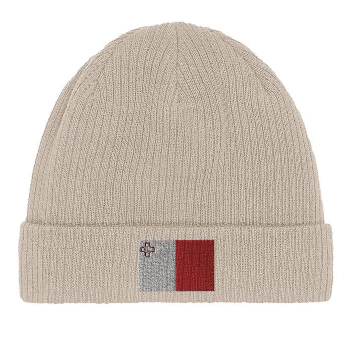 Bonnet Drapeau Malte en Beige