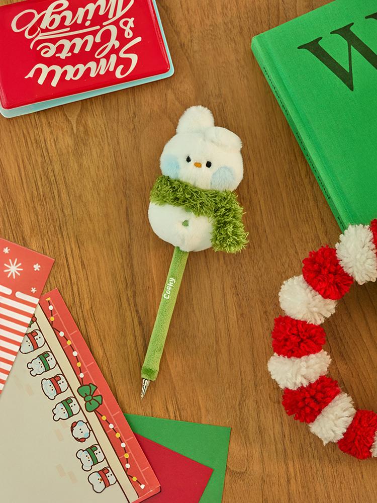 BT21 Cooky Mini Minini Petit Holiday Snowman Doll Gel Pen