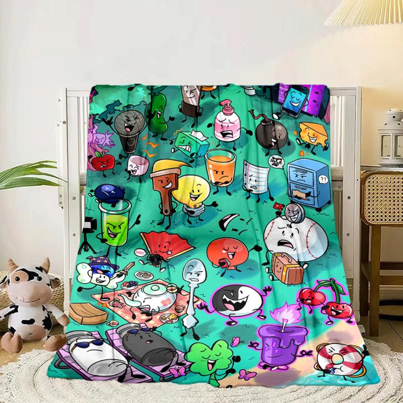 Colorful Dream Island Collage Blanket Flannel Blanket for bed, sofa, Camping, Hiking, Picnic Essentials, gift for family Fan gifts