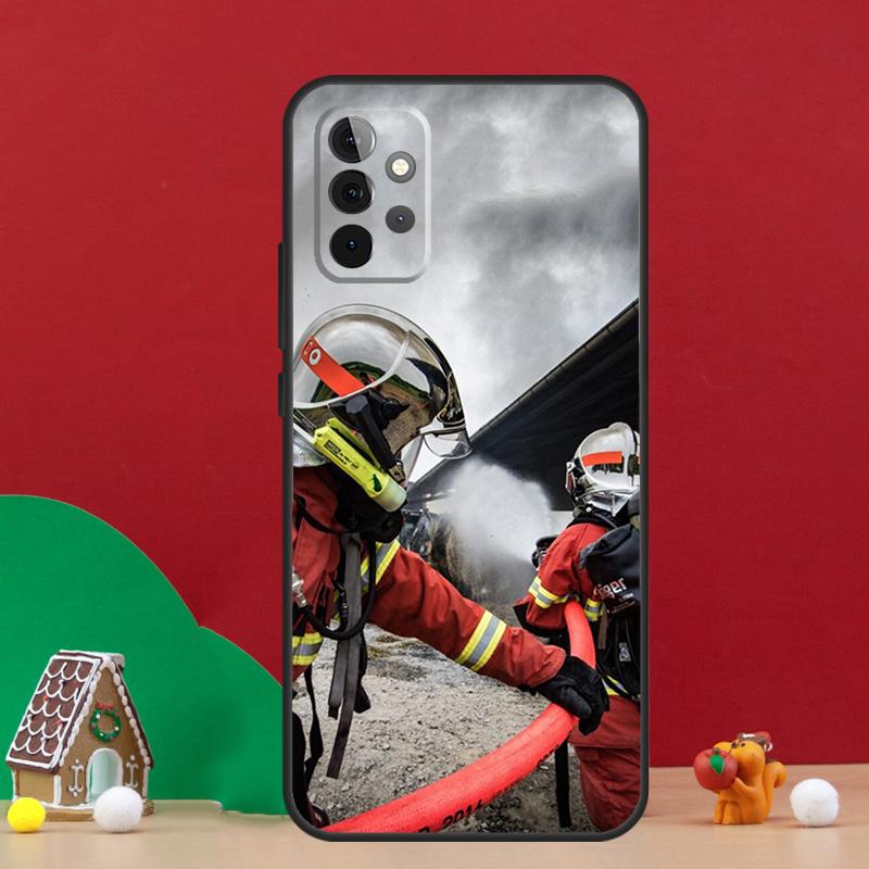 Firefighter Heroes Fireman Case For Samsung Galaxy A17 A06 A16 A56 A36 A54 A34 A14 A52 A32 A13 A23 A33 A53 A15 A35 A55