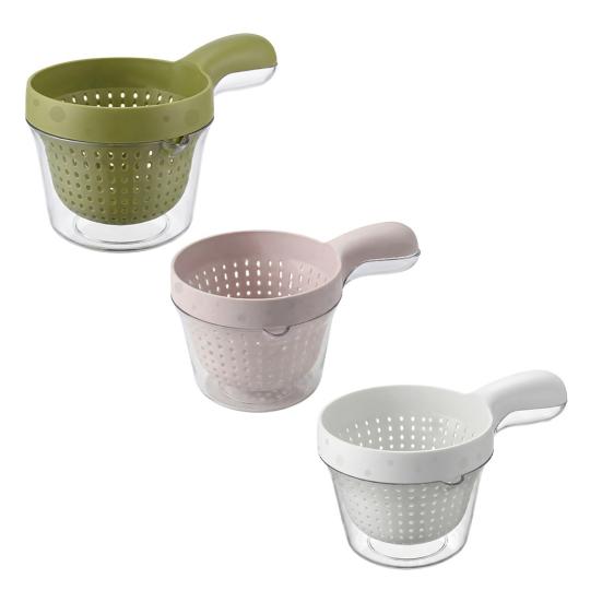 

3Pcs Double Layer Drain Basket Strainer Storage Container with Handle 2-in-1 Small Vegetable Fruit Mini Berry E