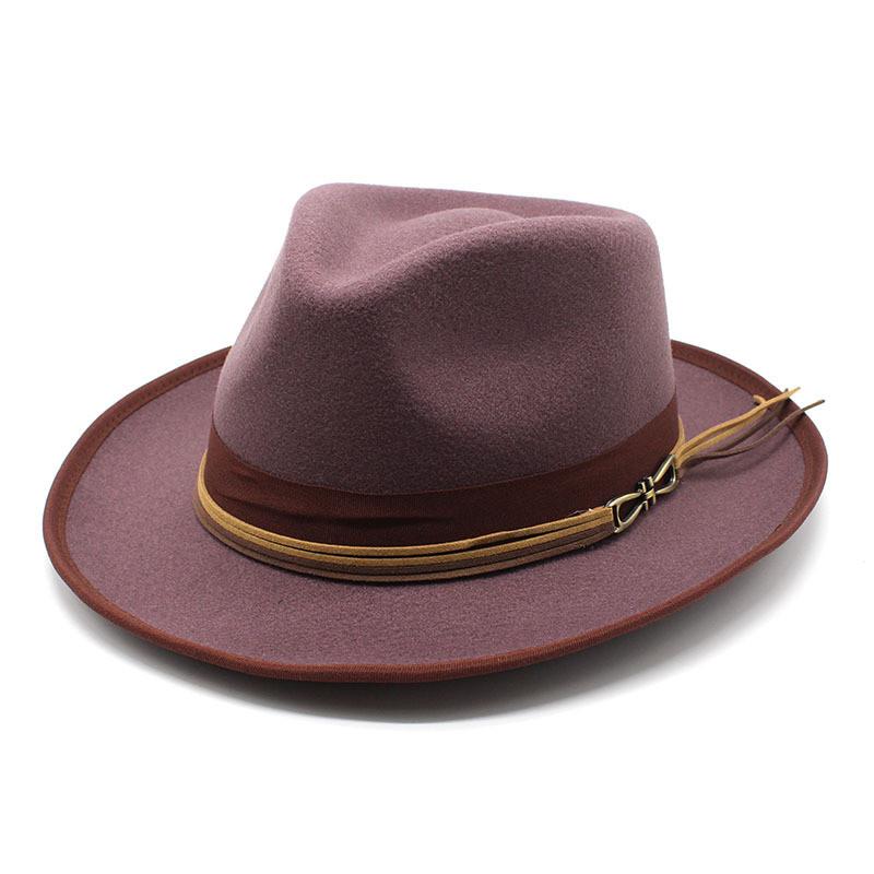 Classic Wool Felt Bowler Hat For Men With Sun Protection And Breathability