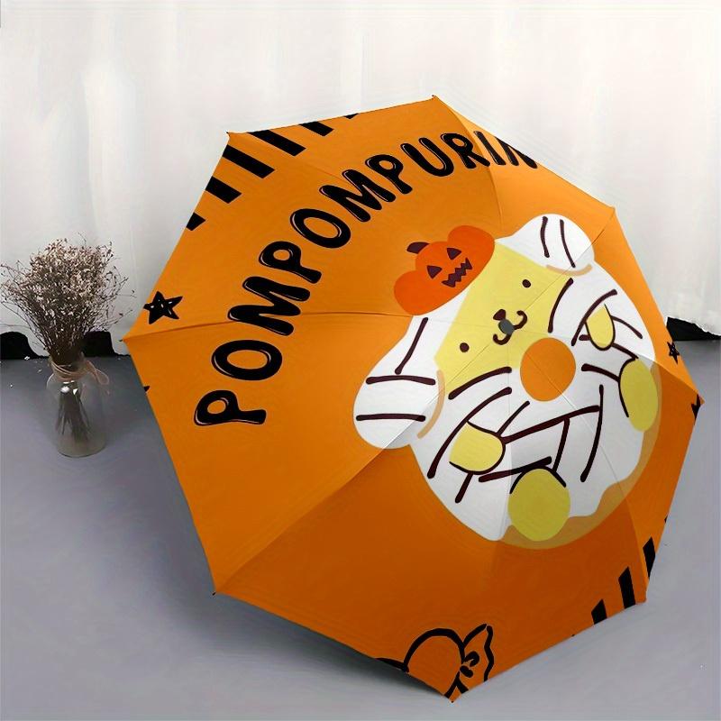1pc Pompompurin Halloween Design Umbrella with Plastic Handle,Suitable for All Seasons Home Travel Outdoor UmbrellaSanlio324