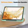 For Samsung Galaxy Tab S10+ Stand Case Shock-Absorbent Leather Tablet Cover with Pen Slot