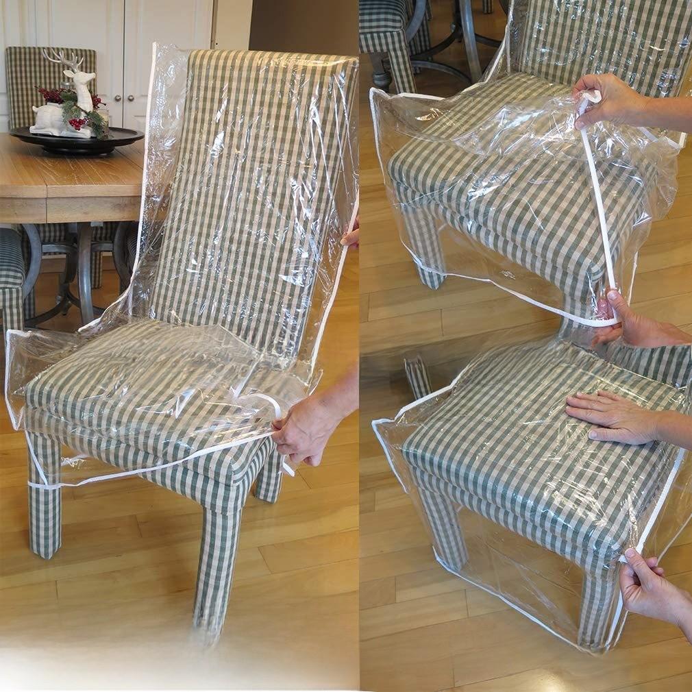 Protective Transparent Chair Cover With Waterproof And Stain Resistant Function