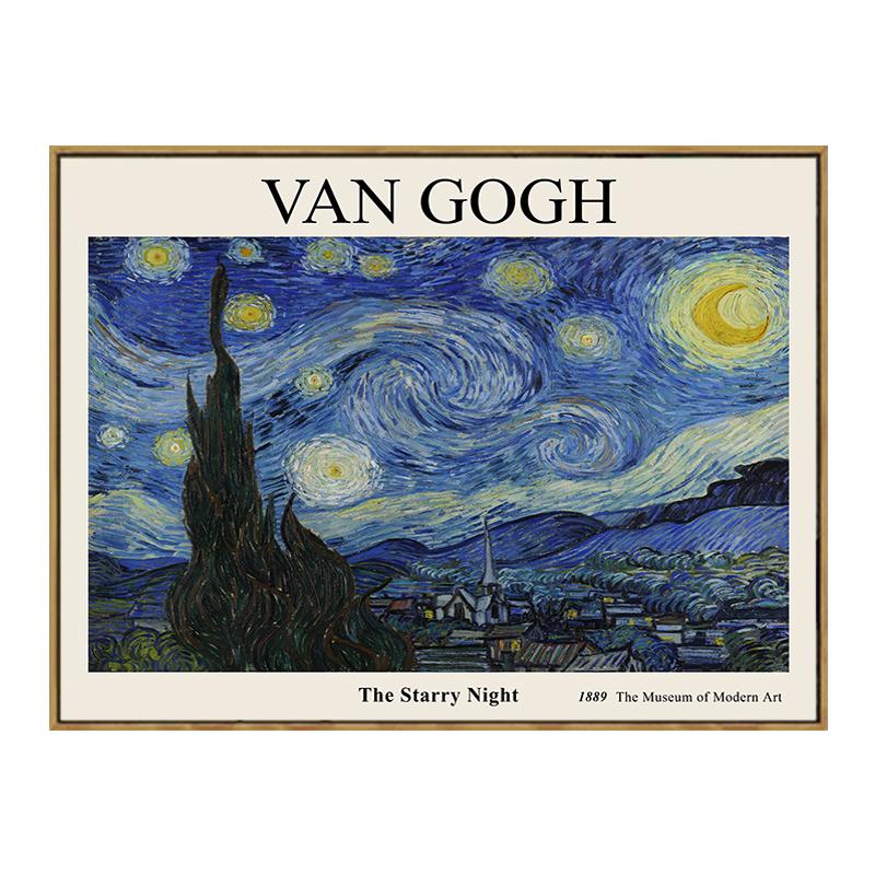 

Винтажный постер Ван Гога «Звездная ночь», абстрактный Матисс Моне, Пикассо, декоративные картины, холст, настенная живопись, домашний декор для комнаты 30x40cm No Framed