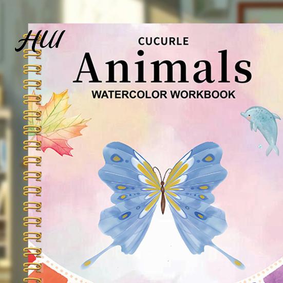 Watercolor Painting Book for Beginners Workbook Step-by-Step Guide Paint Stress-relief Coloring Set Nature-inspired Water Charming Butterfly Drawing