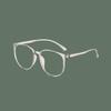 Transparent Large Frame Computer Glasses Women Round Anti Blue Light Optical Spectacle Flat Lens Eye Protection Plain Glasses