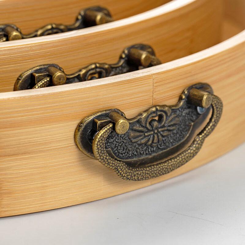 Jingbaodi Round Bamboo Tea Serving Tray