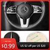 Car Sticker Car Steering Wheel Center Emblem Sticker For Mercedes Benz AMG W251 C117 CLA180 CLA200 GLC/GLK/GLE-class Badge Decor