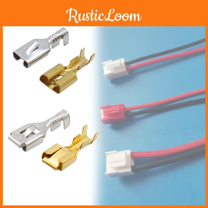 Copper Electronics Tinned Spade Terminal Connectors Automotive Applications