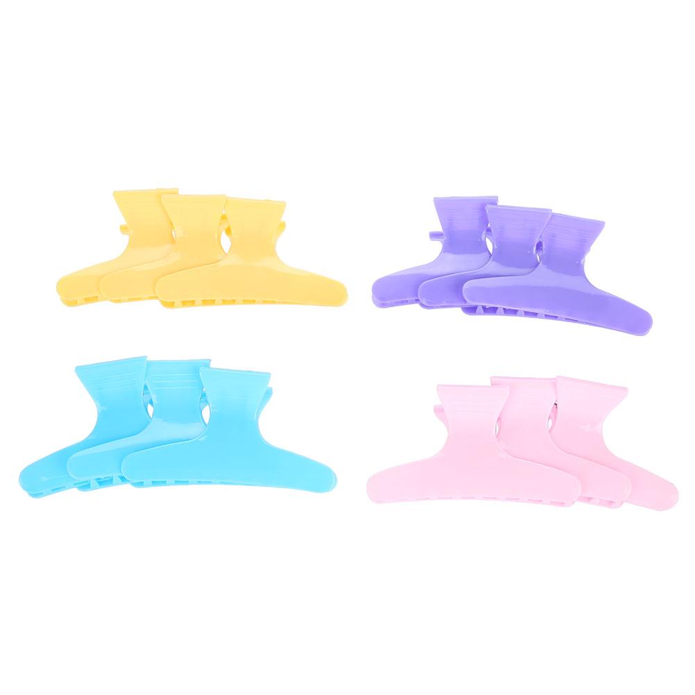 

12PcsSet Hair Clip Clamps Hairpin Paw Women Beauty Hairdressing Tool Colors