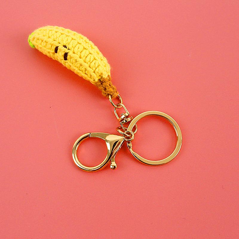 Frauen Schlüsselanhänger Mädchen Niedlich Handgemacht Gestrickt Anhänger Schlüsselringe Rucksack Anhänger Gehäkelt Schlüsselhalter Ornamente Taschen Dekorationen