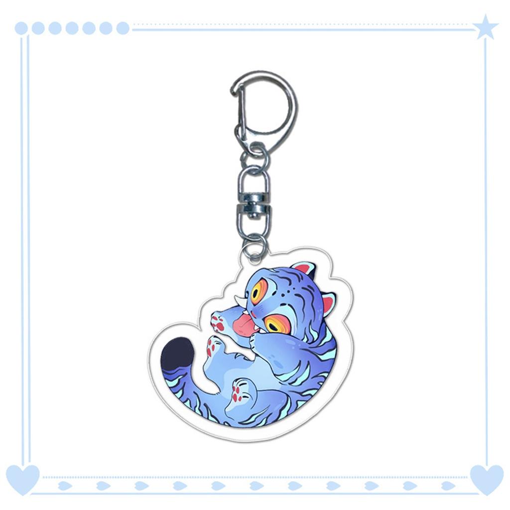 Cartoon Anime Movie Transparent Acrylic Keychain Pendant, Exquisite Gift Hanging Accessories For Backpacks
