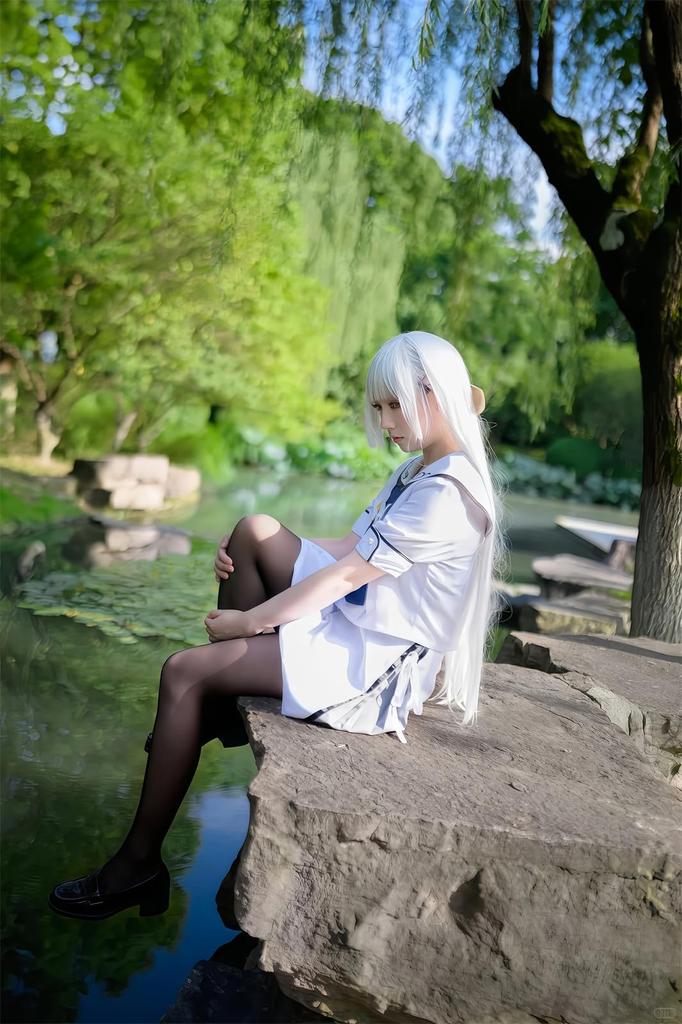 Summer Pockets Cosplay Shiroha Naruse Cosplay JK Uniform Costume [NOKIJP] Costume, (Shiroha Naruse, XS)