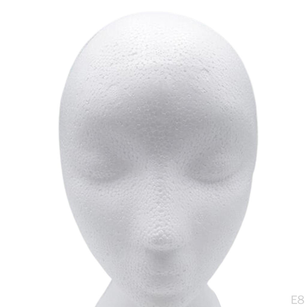 Female Headband Headset Display Head Manikin White