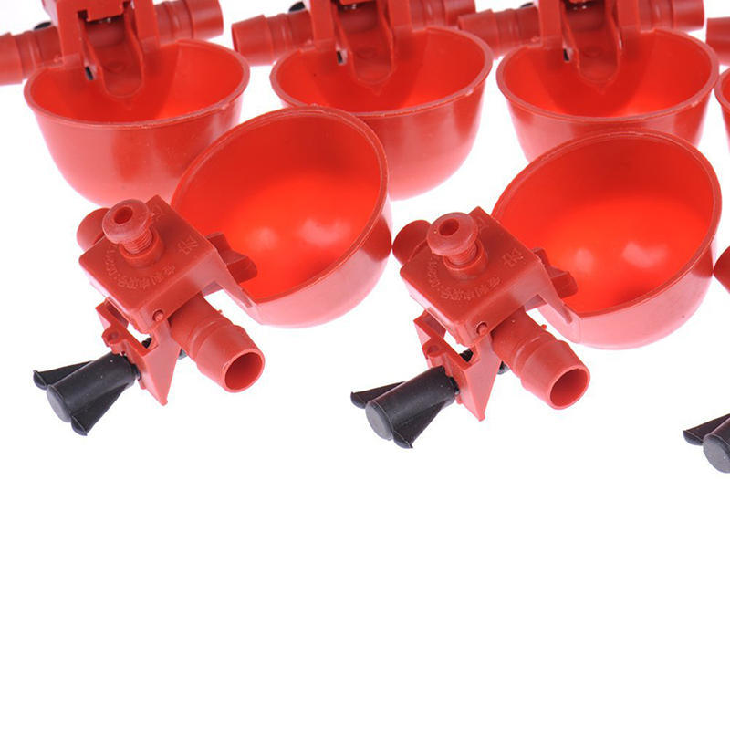 Chicken Drinker Drinking Cups for Chickens Red Quail Chicken Waterer Bowl Automatic Poultry Coop Feeder Water Drinking Cups