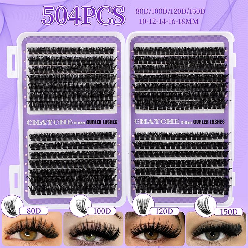 

Lashes Cluster Diy Lash Extension Mixed Tray Clusters Eyelashes Fluffy Individual Lashes Cat Eye Lash Extension D