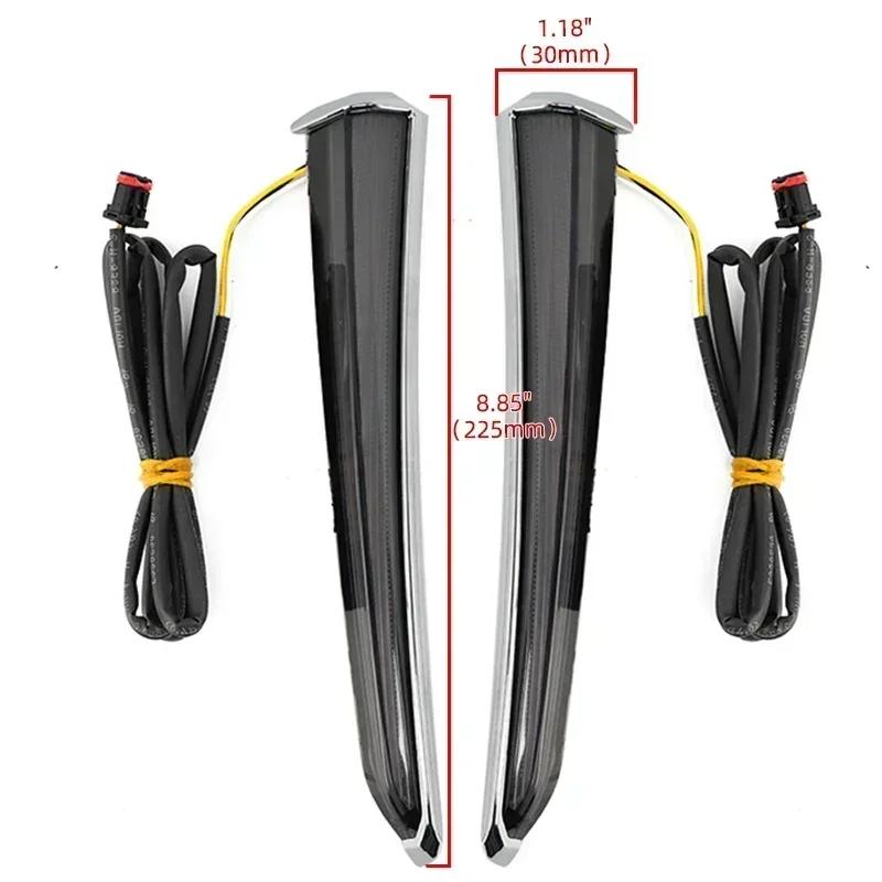 Running Lights Motorcycle LED Lower Fairing Turn Signal Lamp ABS For Harley Touring Road Street Glide Electra Glide FLHR 2014-up