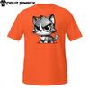 Grumpy Grey Cat Shirt – Moody Cartoon Kitten Face Unisex T-Shirt Tee