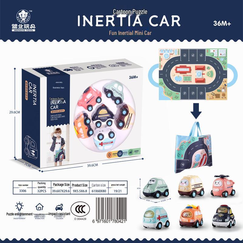 Infant Drop-Resistant Inertial Car Toy Set for Boys and Girls, Ages 1-2