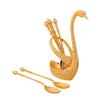 Dessert Flatware Set Swan Spoon Organizer Dinnerware Base Holder for Restaurant Decor