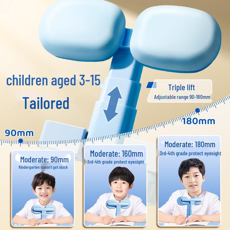 Corretor de Postura de Mesa para Alunos do Ensino Fundamental: Suporte Giratório para Escrever, Anti-Miopia e Proteção Ocular