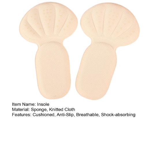 2 in 1 Heel Cushions Shoe Inserts Non-slip Heel Protectors Cut-to-size Insoles Mesh Heel Grips for Shoes Too Big All Shoe Types
