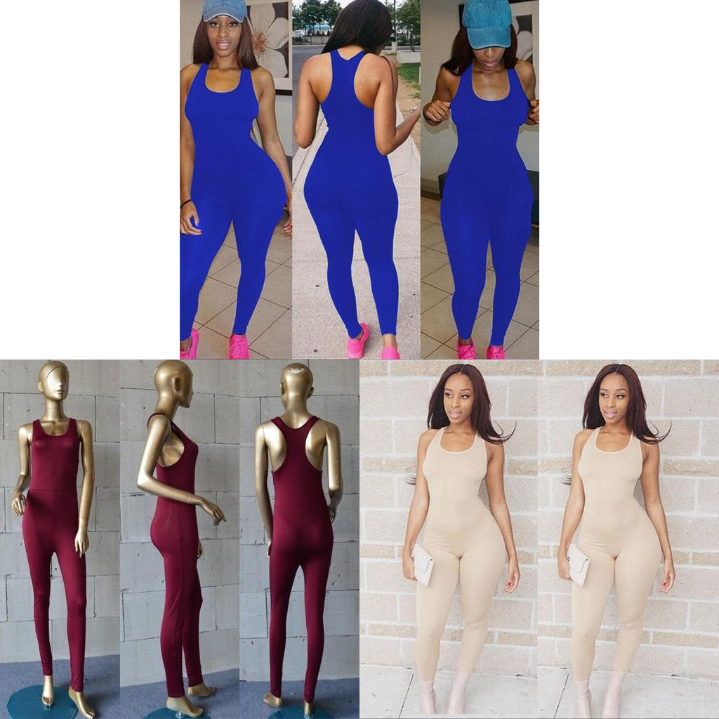 Us Sexy Women Casual Sleeveless Bodycon Romper Jumpsuit With Elegant Long Pants
