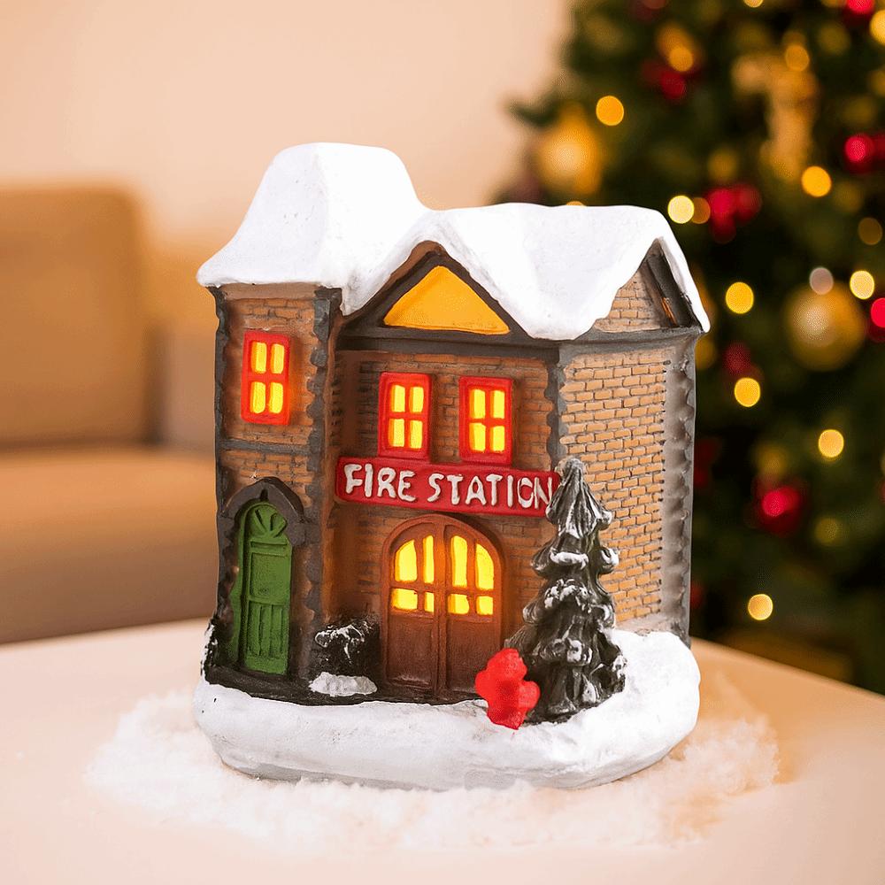 Světelný LED Světlo Sněhový Dům Pryskyřice Mini Dům Miniaturní Dům Ozdoba Party Dárky